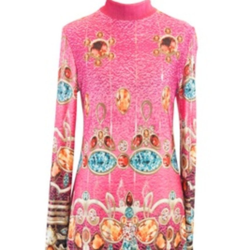 Vintage Pink Patterned Dress